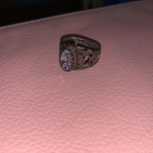 Sterling silver stamped Gem stone ring size 7